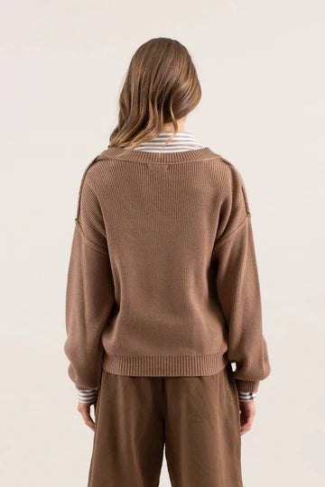 Exposed Seam Pullover Sweater