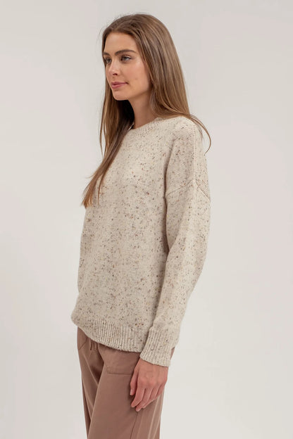 Speckled Mock Sweater