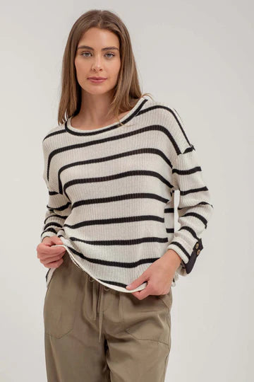 RELAXED 3/4 KNIT TOP