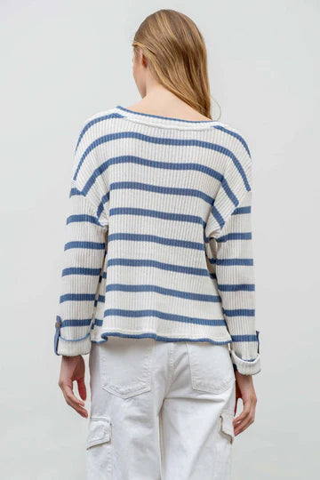 RELAXED 3/4 KNIT TOP