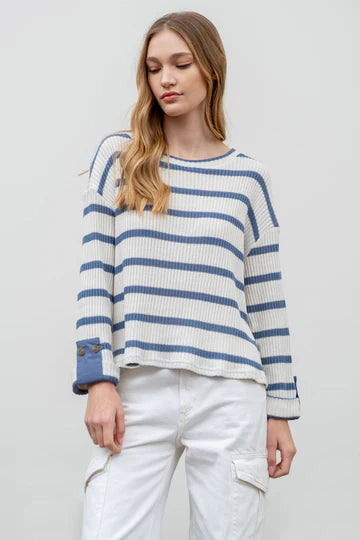 RELAXED 3/4 KNIT TOP