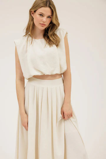 PLEATED MIDI SKIRT