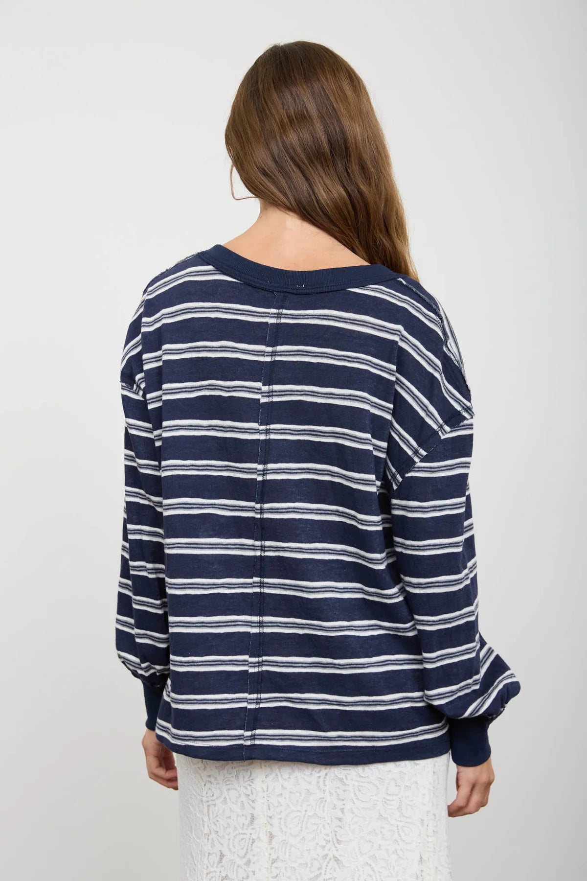 Stripe V-Neck Knit