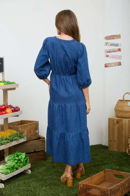 Denim Midi Dress
