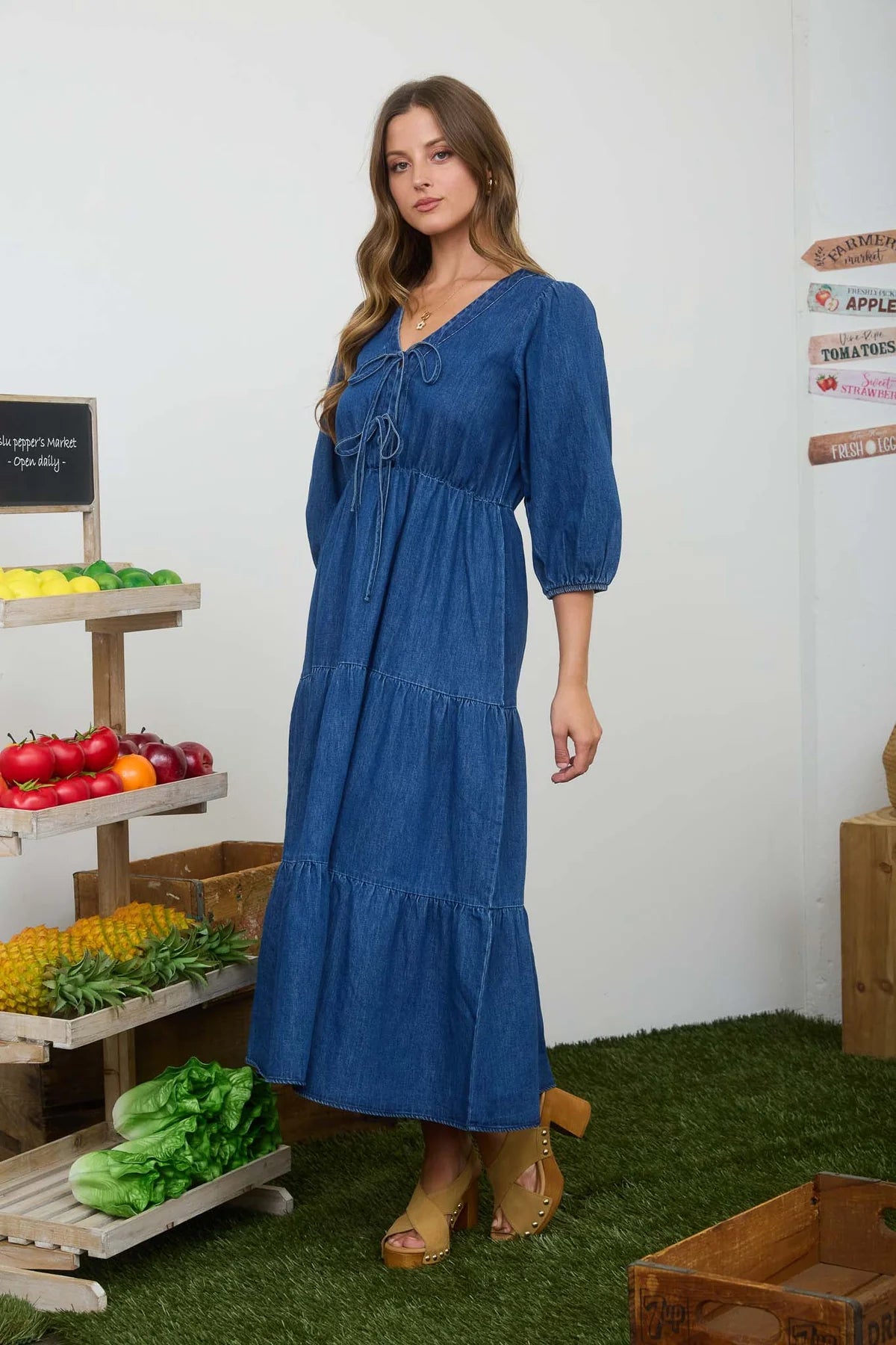 Denim Midi Dress