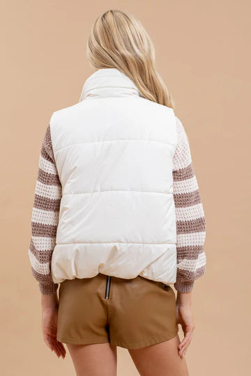 ASYMMETRICAL PUFFER VEST