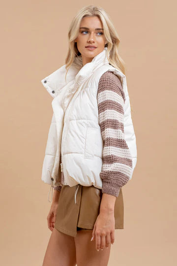 ASYMMETRICAL PUFFER VEST