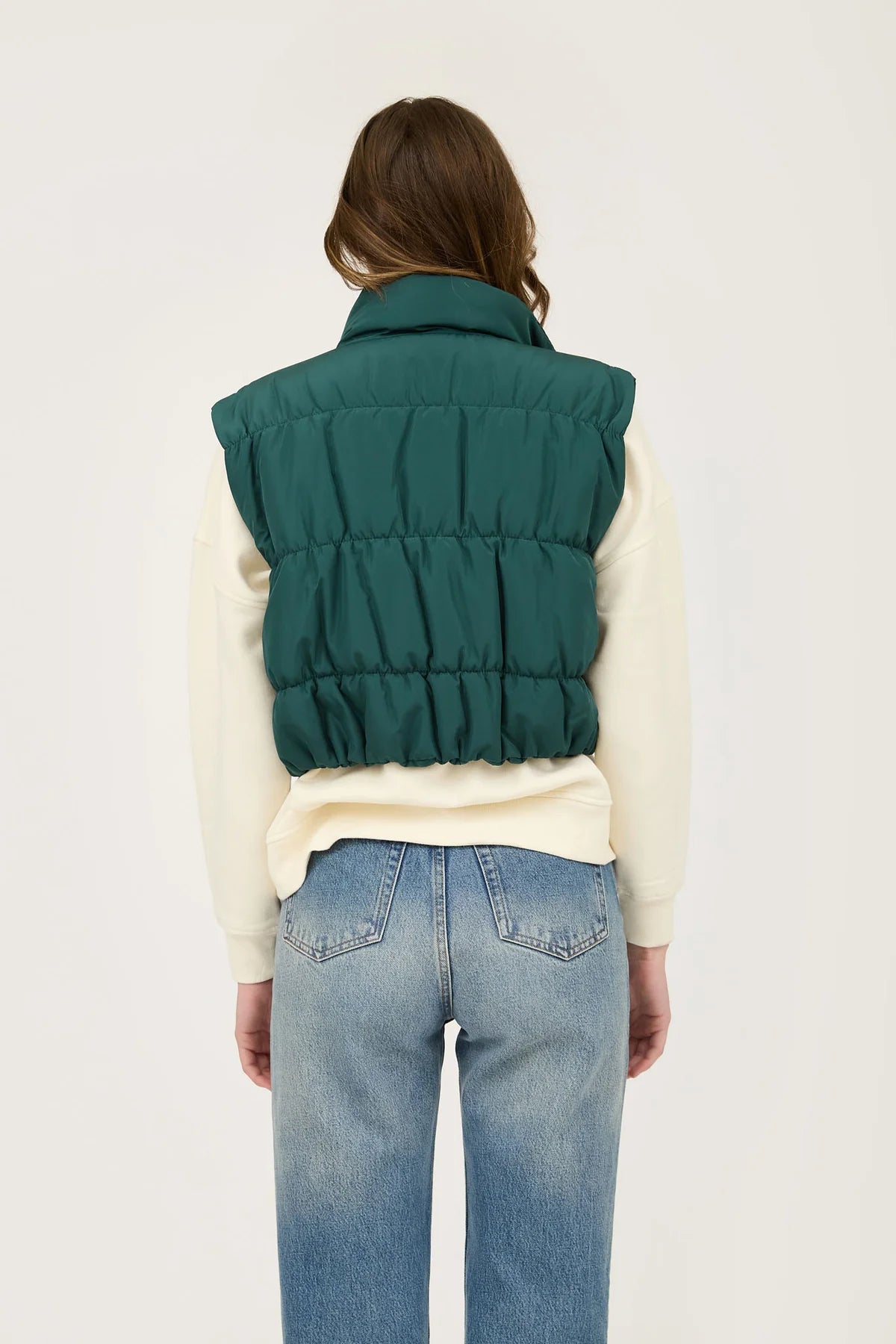 CROPPED CARGO PUFFER VEST