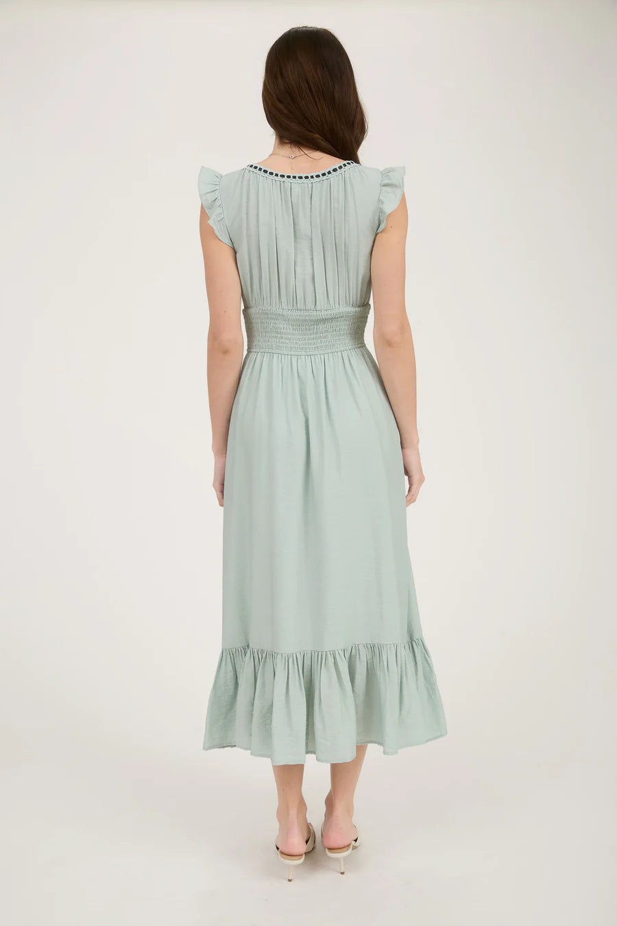RIBBON TIE MIDI DRESS