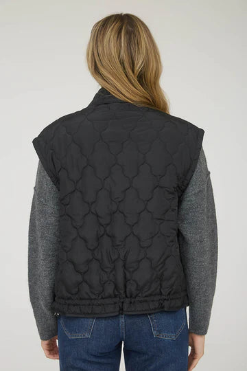 TIE QUILTED PUFFER VEST
