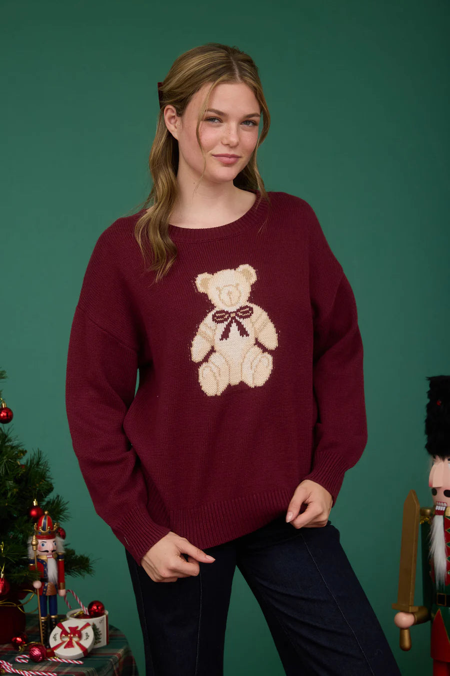 TEDDY JACQUARD SWEATER