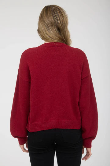 CHECKERED TOGGLE CARDIGAN