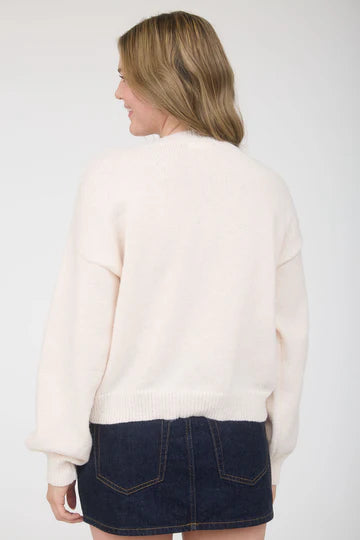 CHECKERED TOGGLE CARDIGAN