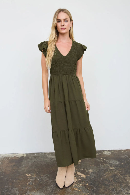 Flowy Smocked Midi
