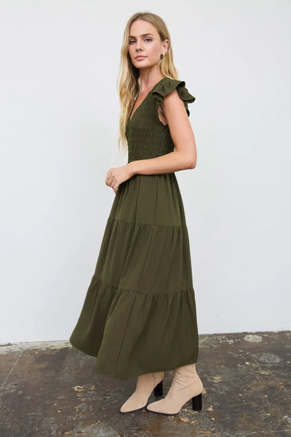 Flowy Smocked Midi