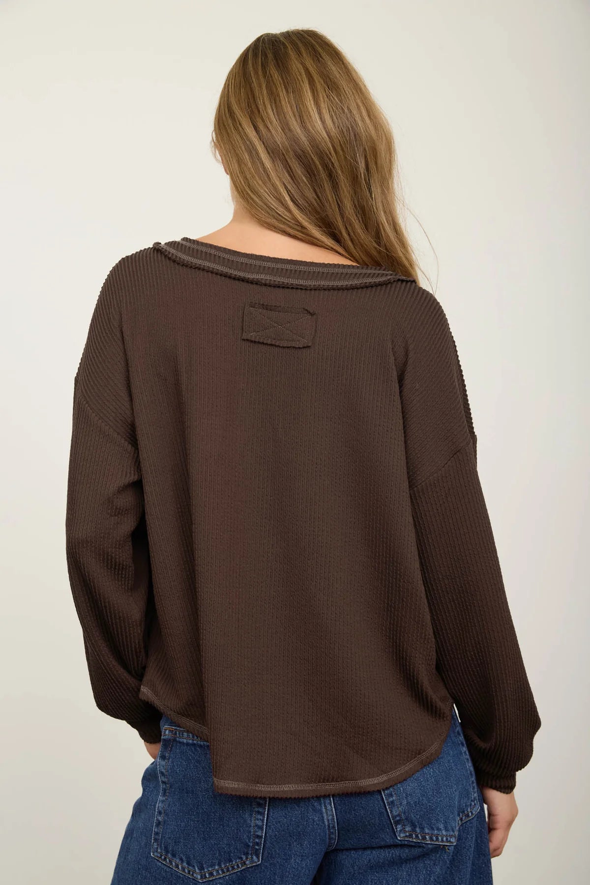 Relaxed Knit V-Neck