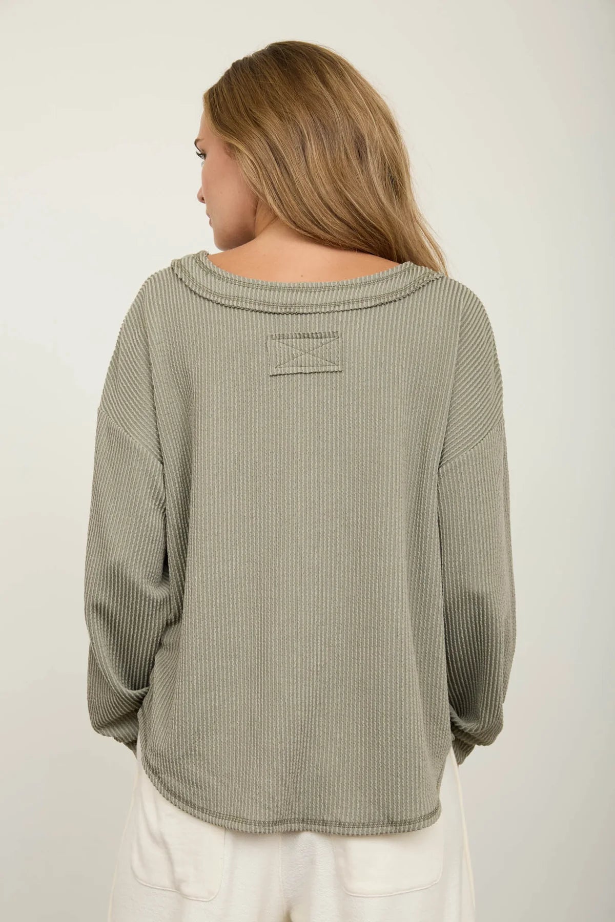Relaxed Knit V-Neck