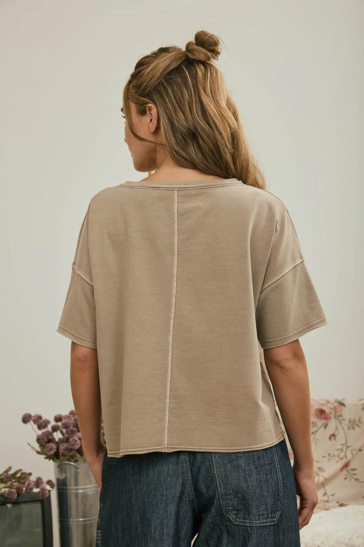 Easygoing Split Neck Knit