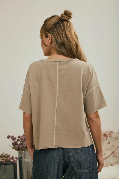 Easygoing Split Neck Knit