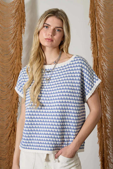Geo Groove Knit Top