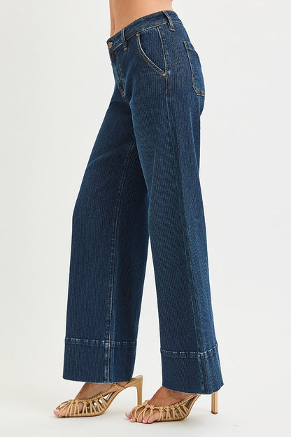 RISEN WIDE HEM JEANS
