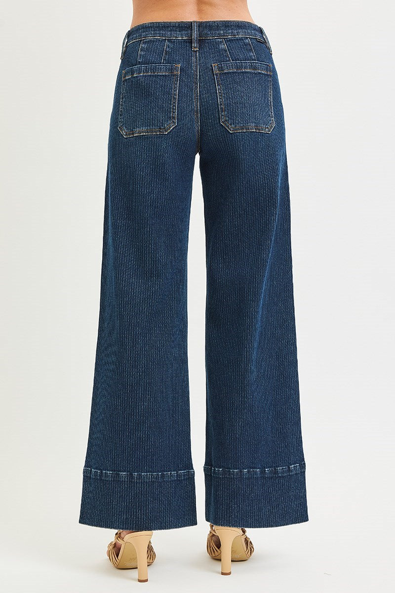 RISEN WIDE HEM JEANS