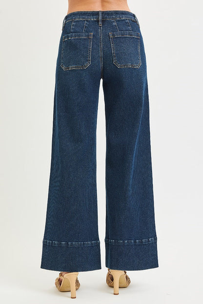 RISEN WIDE HEM JEANS
