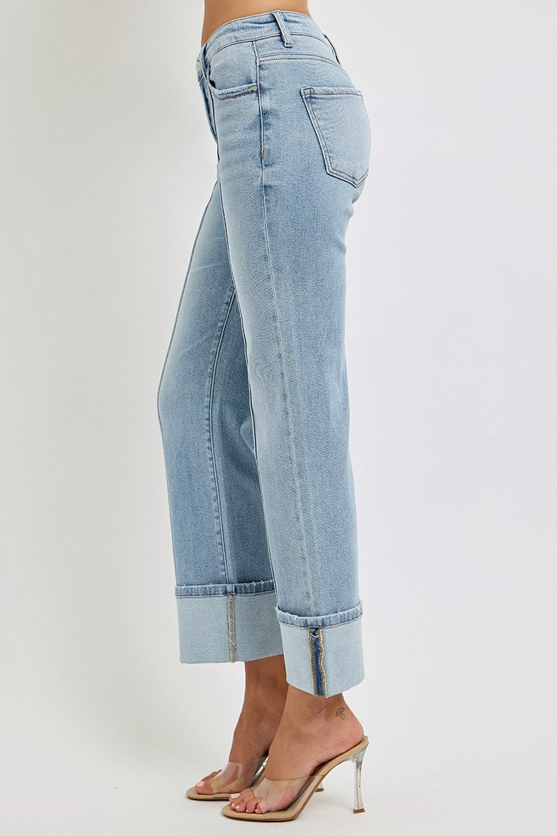 Risen Ankle Cuffed Jeans