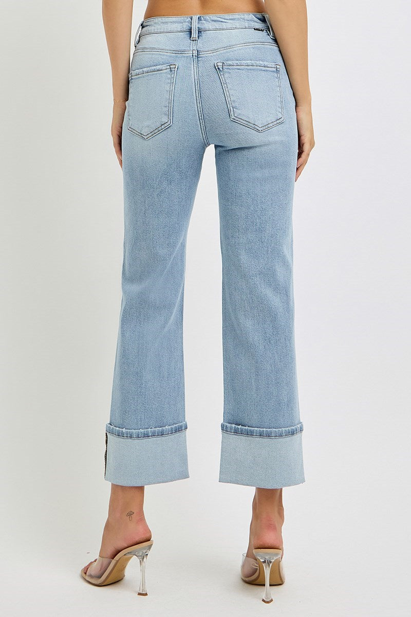 Risen Ankle Cuffed Jeans