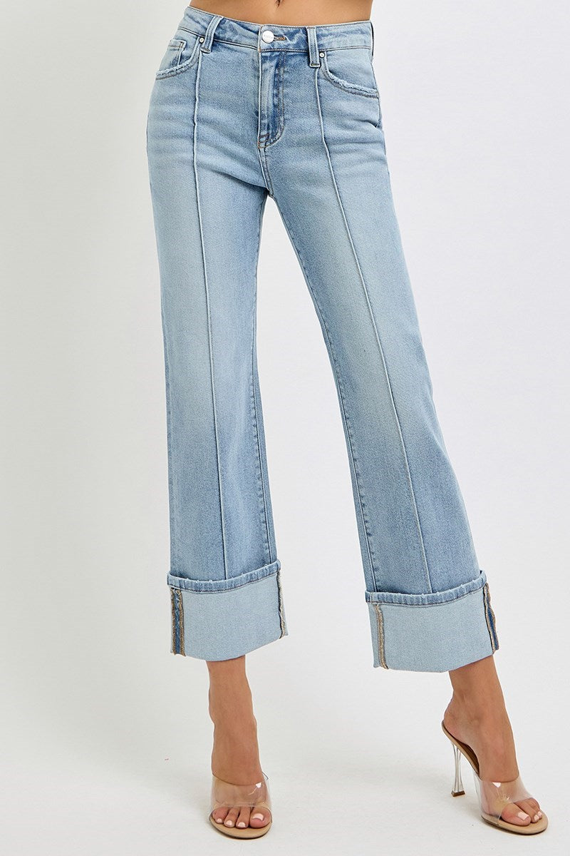 Risen Ankle Cuffed Jeans