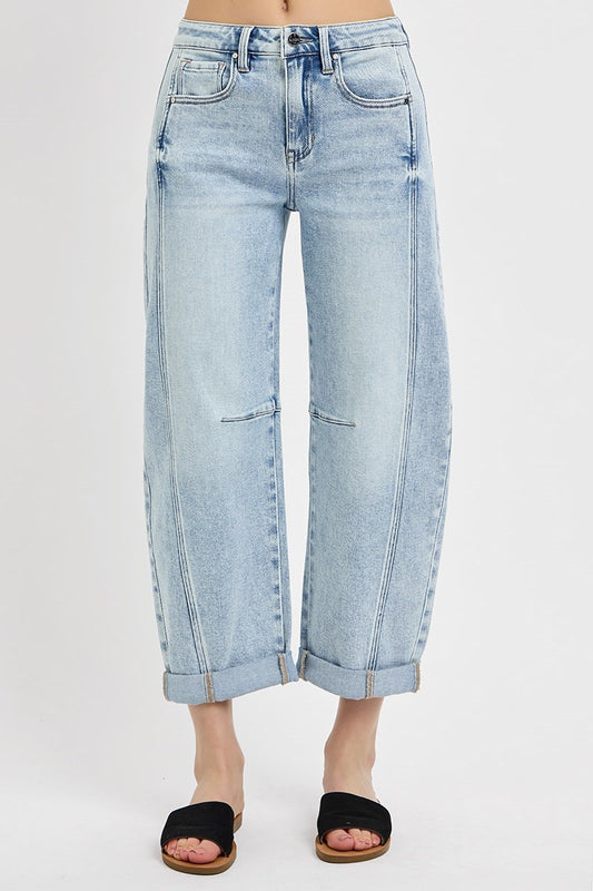 Risen Cuffed Barrel Jeans