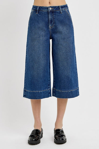 Risen Wide Culotte Jeans