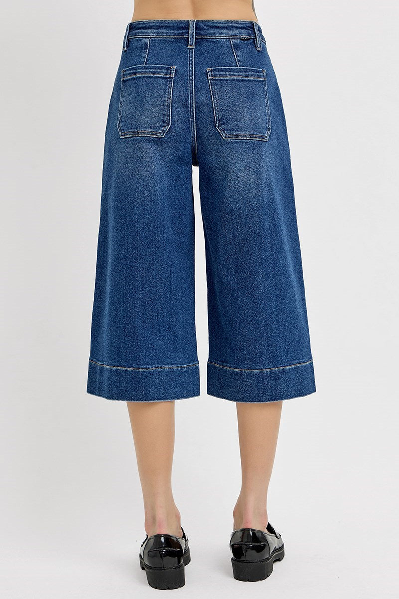 Risen Wide Culotte Jeans