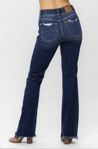 JUDY BLUE FRAYED HEM BOOTCUT