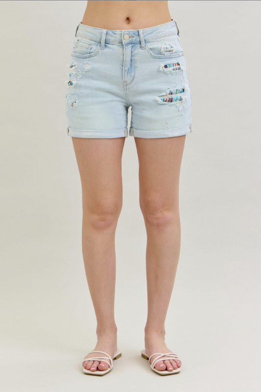 JUDY BLUE SOUTHWEST SHORTS
