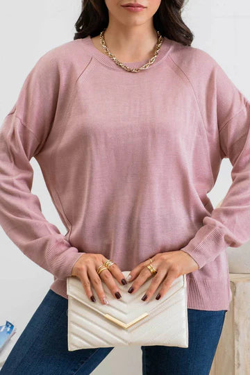 BACK BUTTON SWEATER