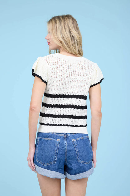 Striped Crochet Knit