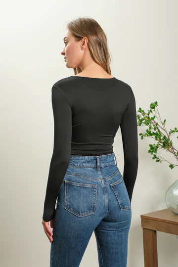 ROUND NECK LONG SLEEVE BODYSUIT