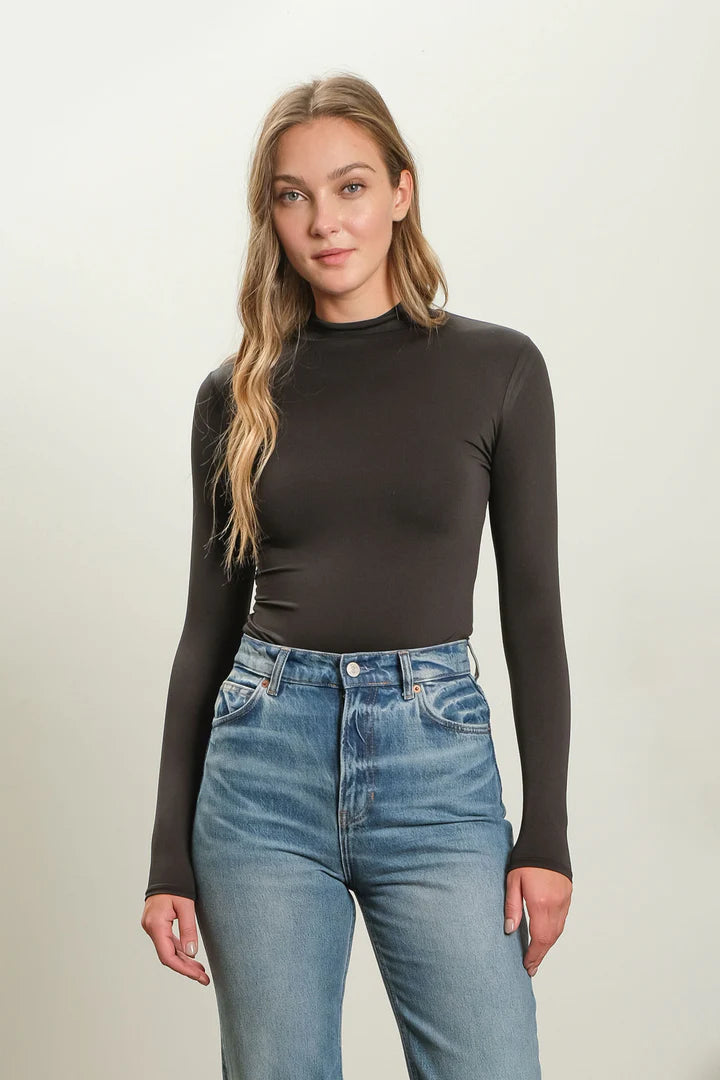 MOCK NECK LONG SLEEVE BODYSUIT