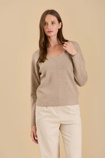 V Neck Seam Sweater