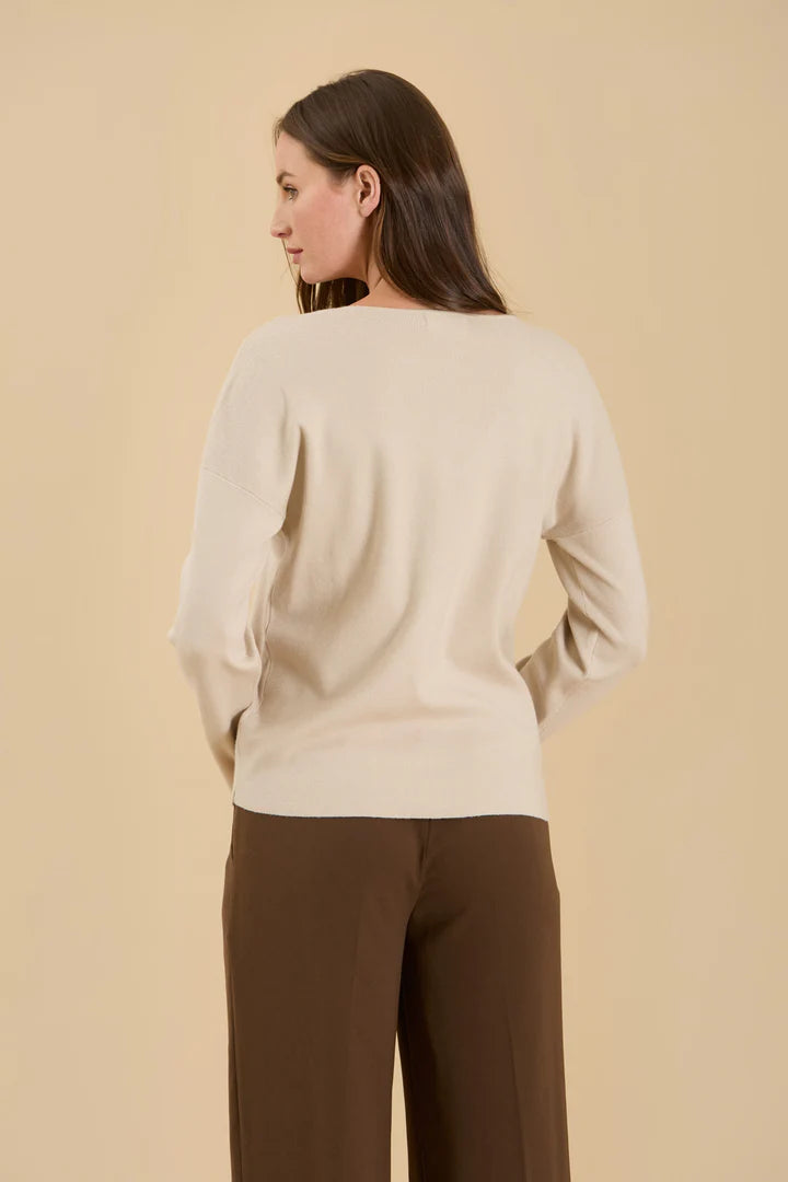 V Neck Seam Sweater