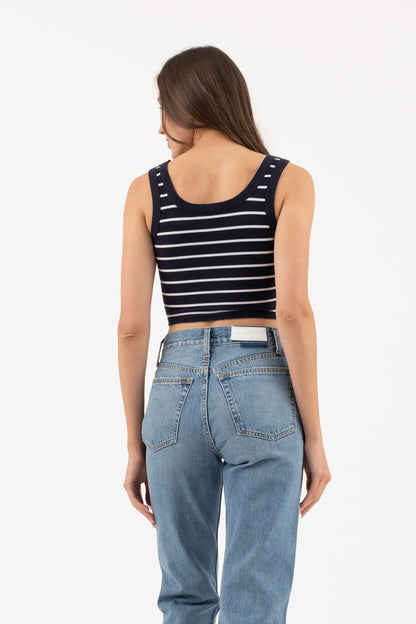 STRIPE SLEEVELESS CROP