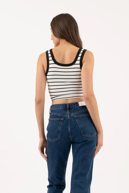 STRIPE SLEEVELESS CROP
