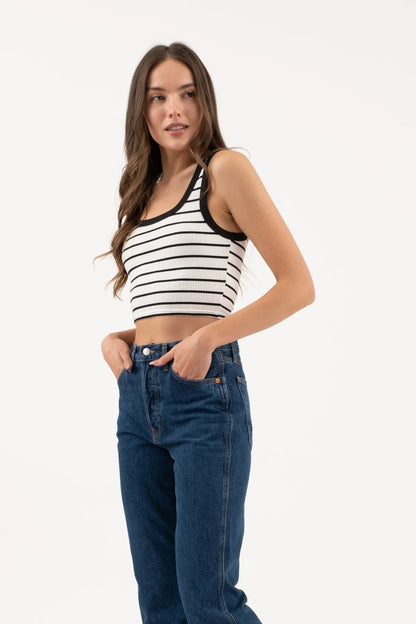STRIPE SLEEVELESS CROP