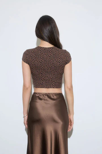 LEOPARD CROPPED KNIT
