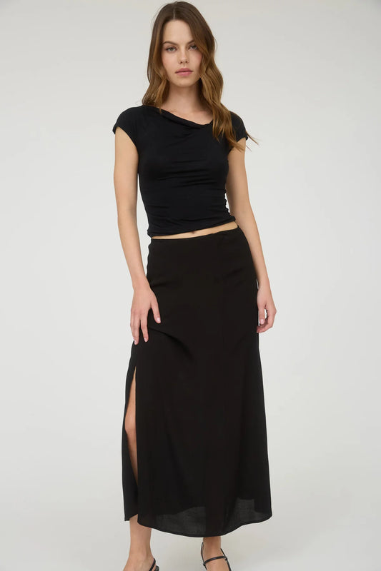 Side Slit Midi Skirt