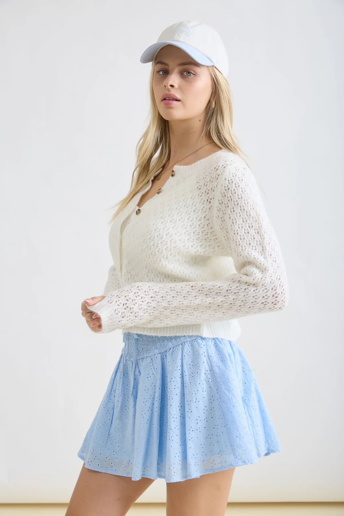 Eyelet Cardigan