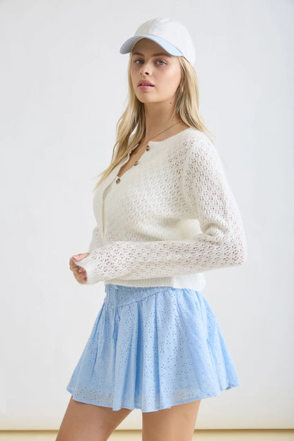 Eyelet Cardigan