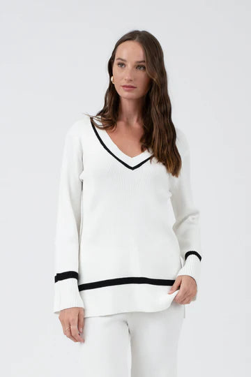 Contrast Trim Sweater