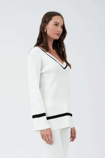 Contrast Trim Sweater